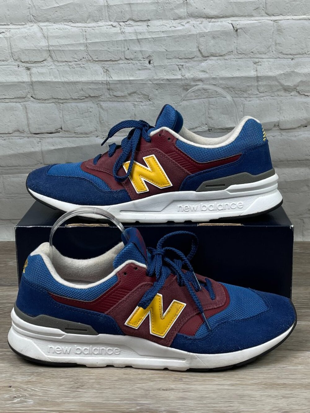 New Balance 997H Blue, Maroon/Red-Yellow CM997HVM Men's SIZE 12